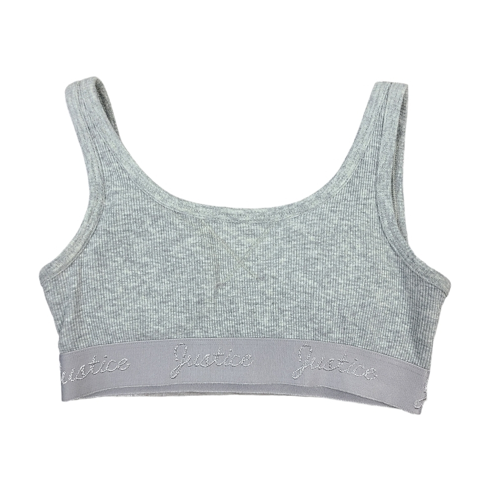 Justice Girls Gray Sports Bra Size 28